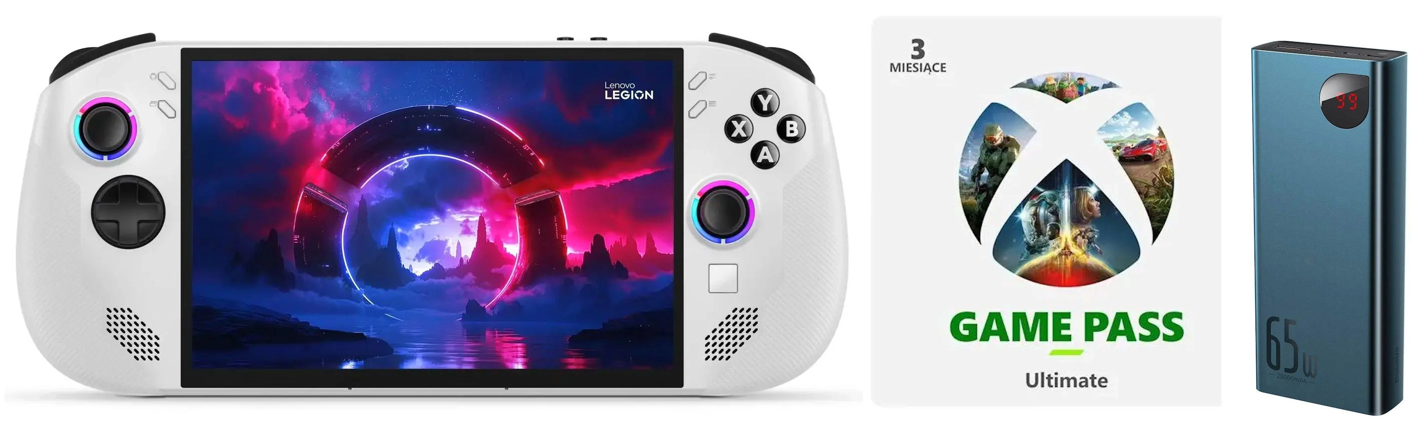 Konsola Lenovo Legion Go S AMD Ryzen Z2 Go 8" FHD IPS Win11 Home + Powerbank Baseus 20000mAh 65W