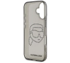 Etui Karl Lagerfeld IML Rhinestones Karl Head do iPhone 16 Czarny