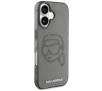 Etui Karl Lagerfeld IML Rhinestones Karl Head do iPhone 16 Czarny