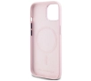 Etui Karl Lagerfeld Silicone Shadow Metal Initial MagSafe do iPhone 15 Różowy