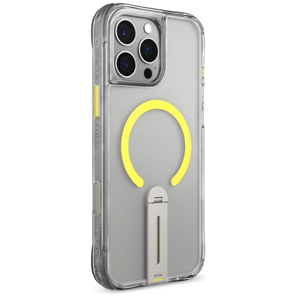 Etui Skinarma Helix Magnetic Charging 360 Rotating Stand do iPhone 16 Pro Przezroczysty