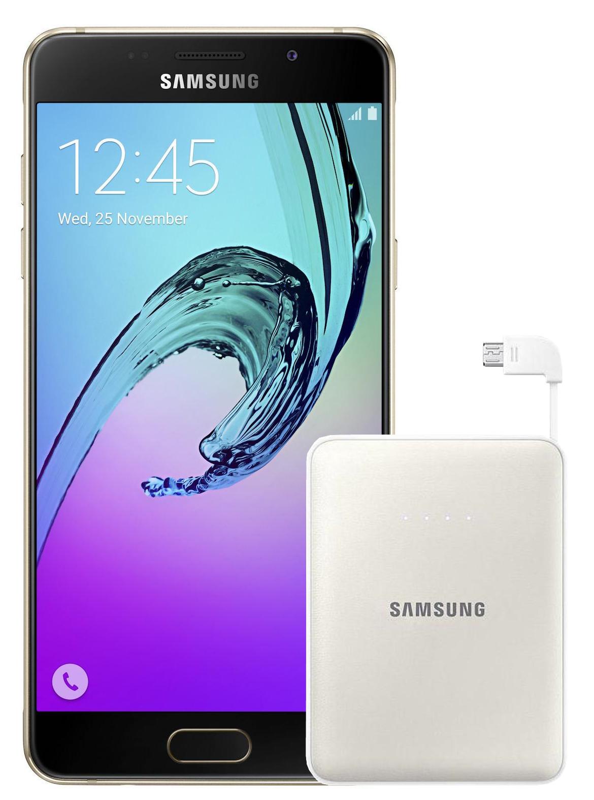 Smartfon Samsung Galaxy A5 2016 SM-A510 (złoty) + powerbank PG850BW