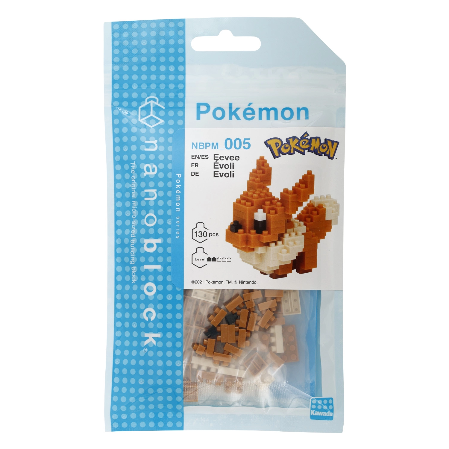 Model do składania Bandai Nanoblock Pokemon - Eevee