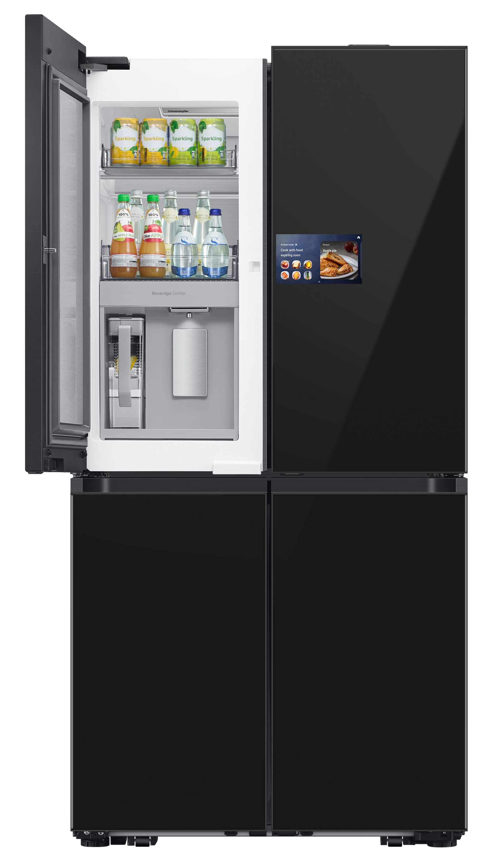 Lodówka Samsung RM90F67CECEO Auto Open Pełny No Frost 185,3cm Kostkarka Zdalne sterowanie Grafitowe szkło