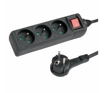 Listwa Hama P2223744 "STANDARD" 3 Gniazda 3m Czarny