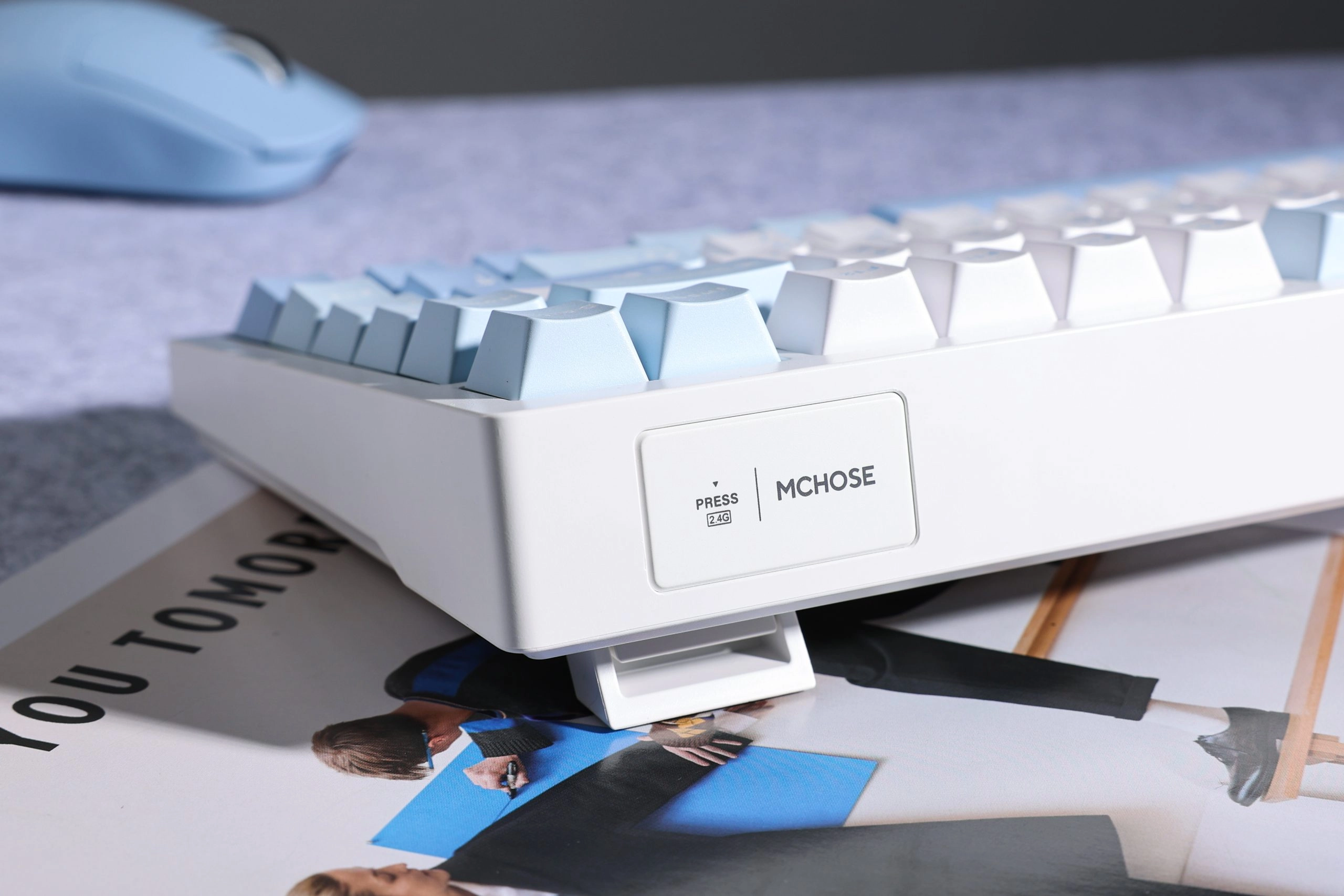 Klawiatura mechaniczna MCHOSE G75 Pro Cabbage Tofu Switch V2 Biało-niebieski