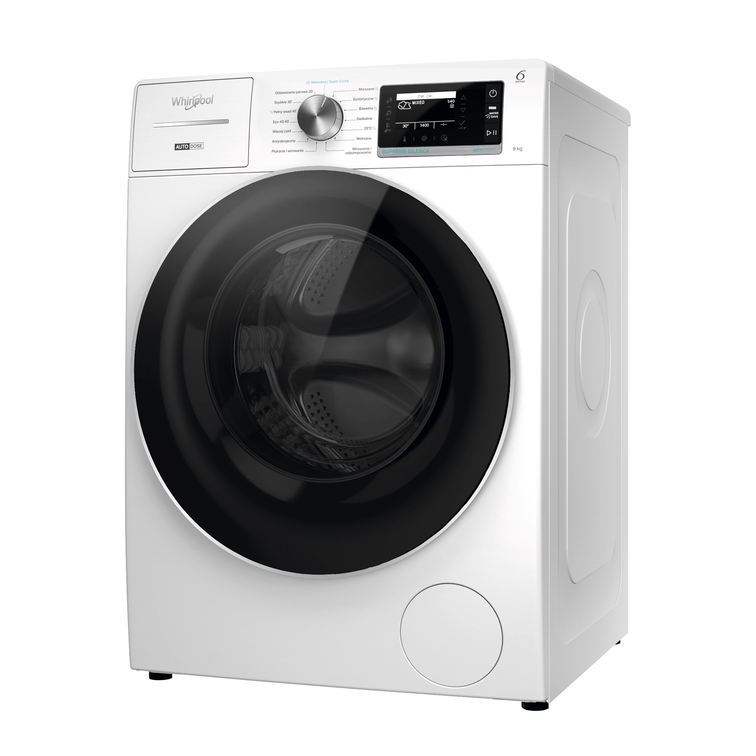 Pralka Whirlpool AutoDose W8 99AD Supreme Silence 9kg 1400obr/min