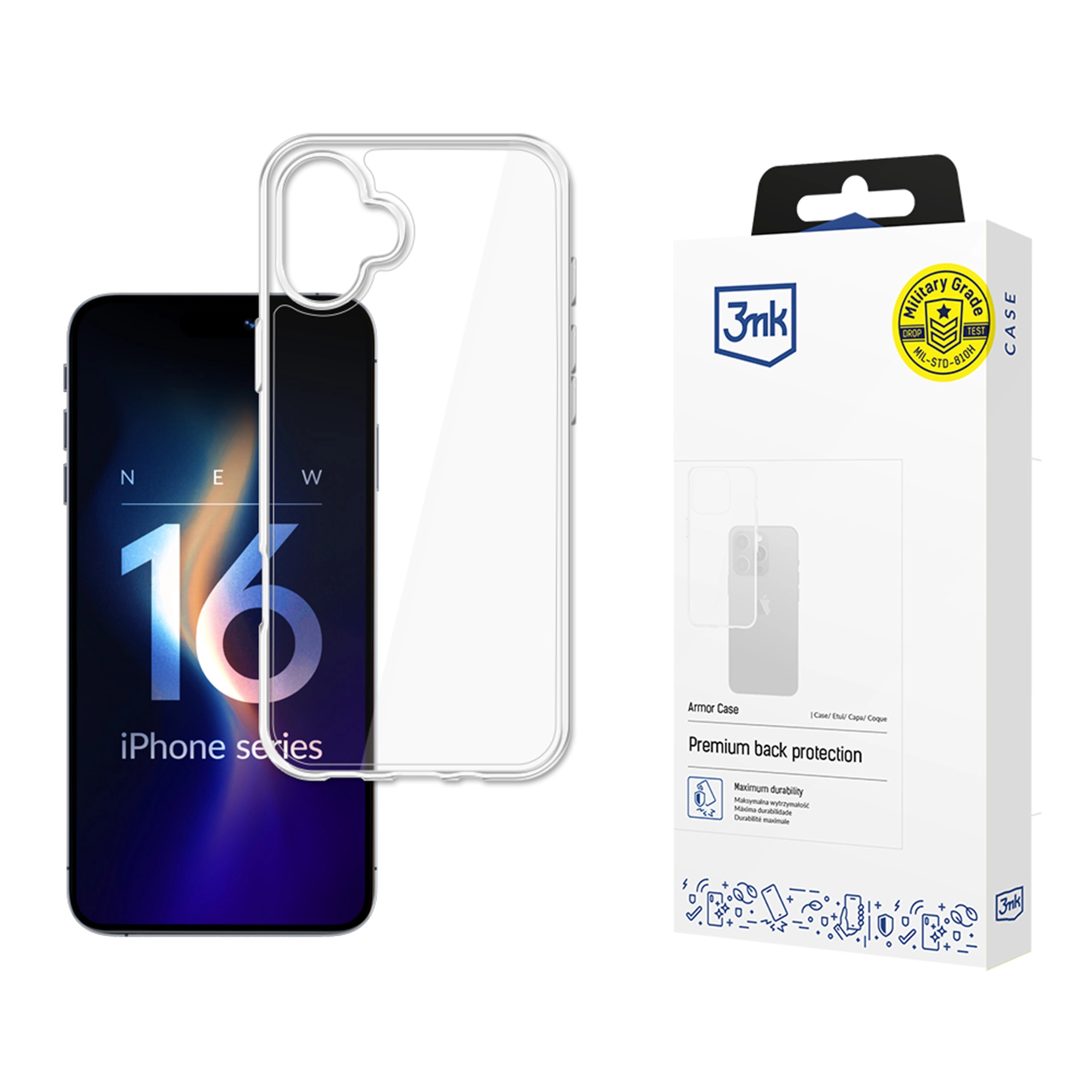 Etui 3mk Armor Case do iPhone 16 Przezroczysty