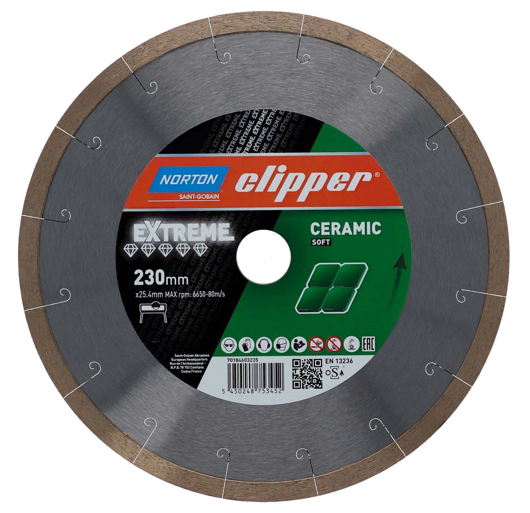 Tarcza diamentowa Norton Clipper Extreme Ceramic Soft 230mm