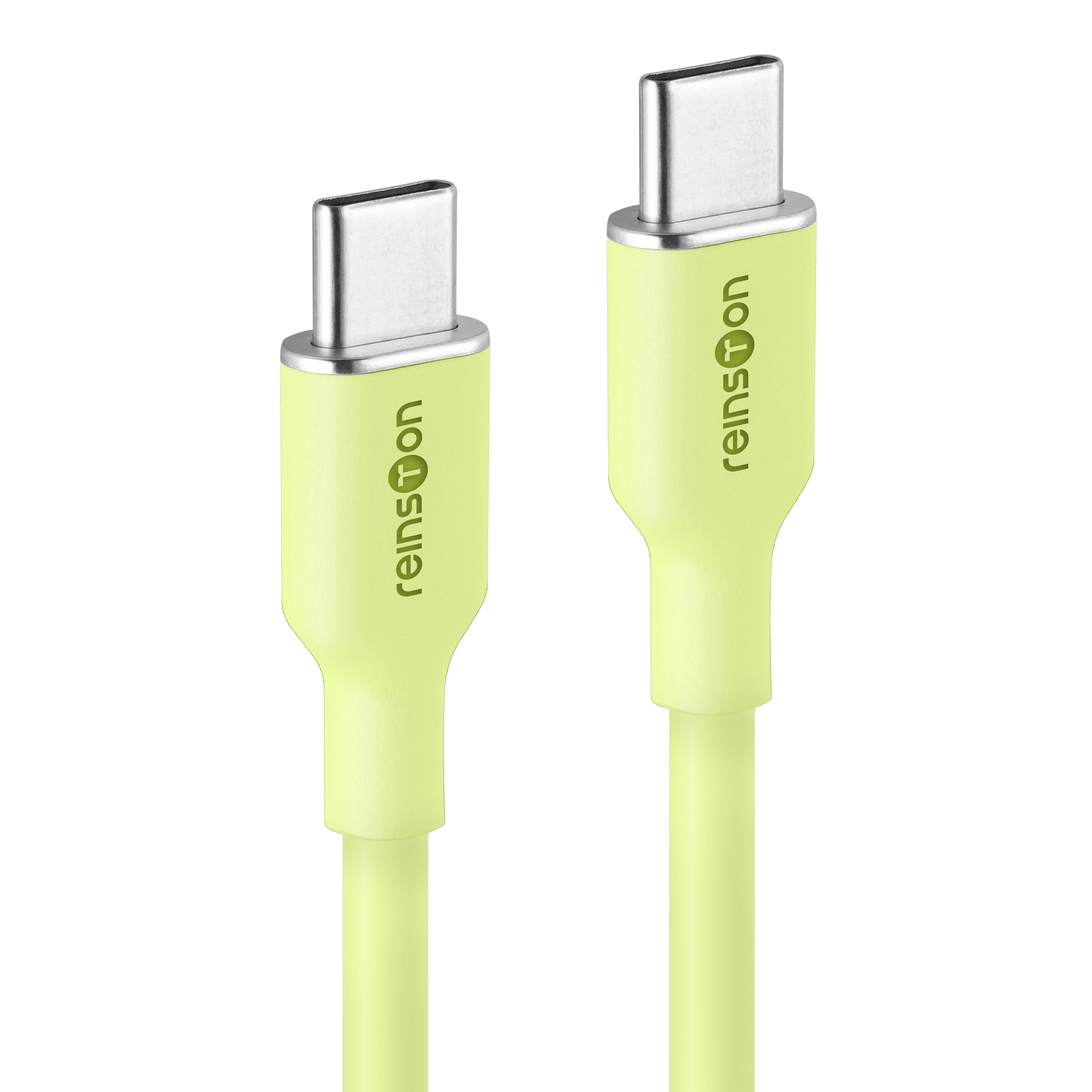 Kabel Reinston EK15CC65Z USB-C do USB-C SOFT 65W 1,5 m Zielony