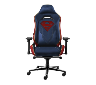 Fotel Trust GXT 721SM Ruya Pro Premium do 150kg Tkanina Skóre ECO Niebieski Superman