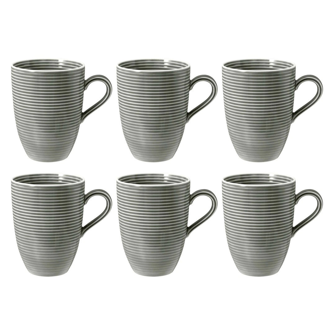 Zestaw kubków Seltmann Beat Relief Color Glaze 350ml Szary