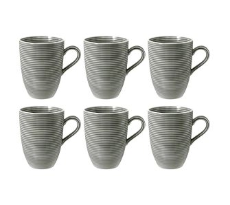 Zestaw kubków Seltmann Beat Relief Color Glaze 350ml Szary