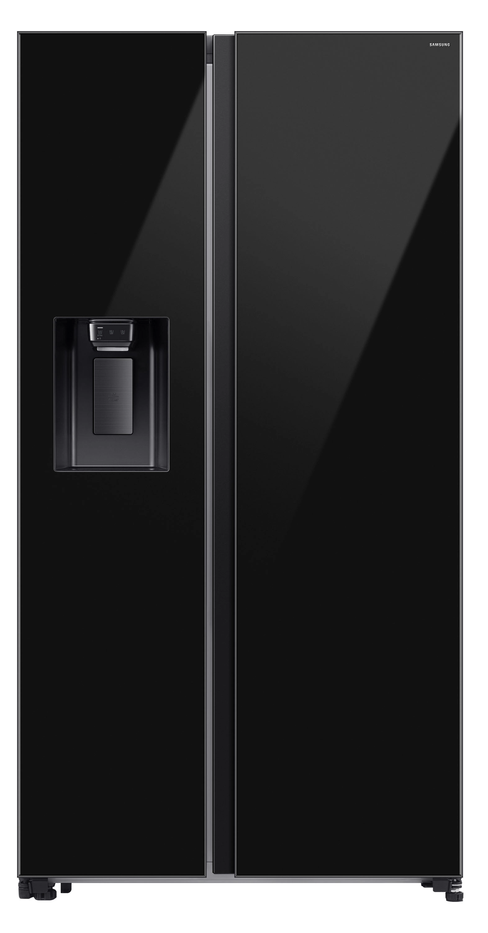 Samsung SBS RS70F64KEBEO Funkcje AI Pełny No Frost 178,6cm Dystrybutor wody Kostkarka Zdalne sterowanie Czarne szkło