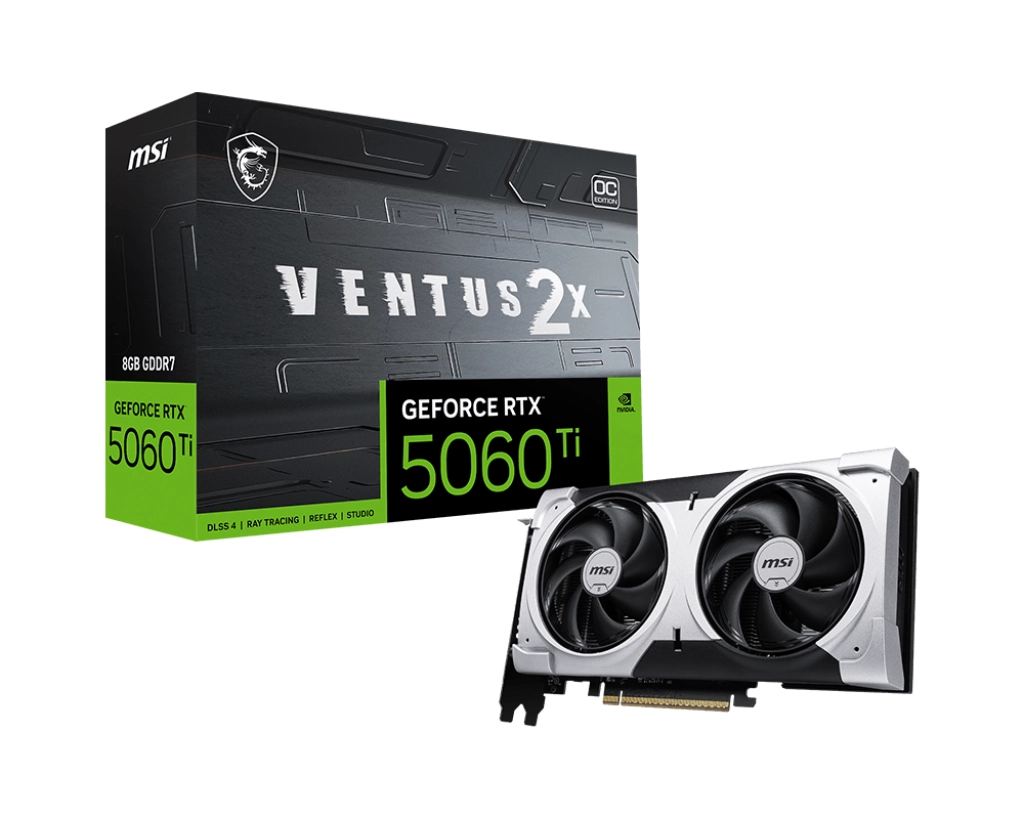 Karta graficzna MSI GeForce RTX 5060 Ti Ventus 2X OC Plus 8GB GDDR7 128bit DLSS 4