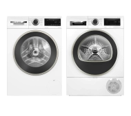 Bosch pralka Serie 6 WGG242ZEPL 9kg 1200obr/min + suszarka Serie 6 WQG233DEPL 61,3cm 8kg