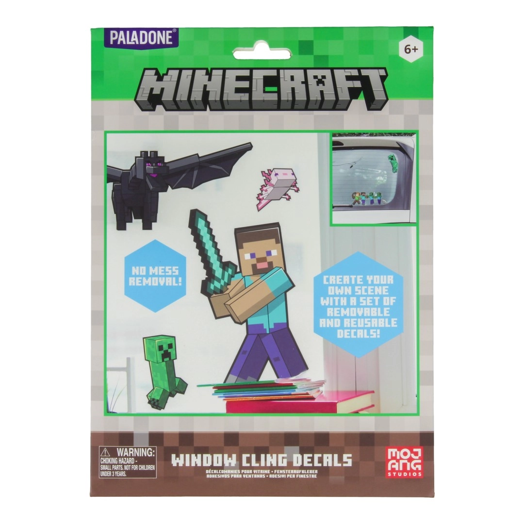 Naklejki Paladone Dekoracyjne na szybę Minecraft Window Cling Decals