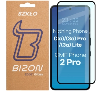Szkło hartowane Bizon pełne Edge 2 do Nothing Phone 3a /3a Pro/3a Lite/CMF Phone 2 Pro