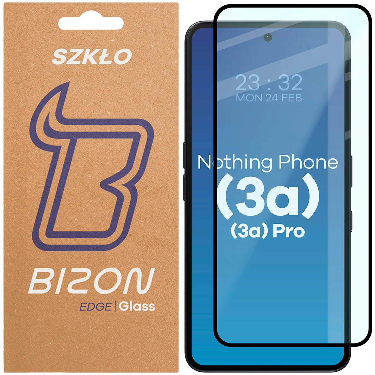 Szkło hartowane Bizon pełne Edge 2 do Nothing Phone 3a / 3a Pro