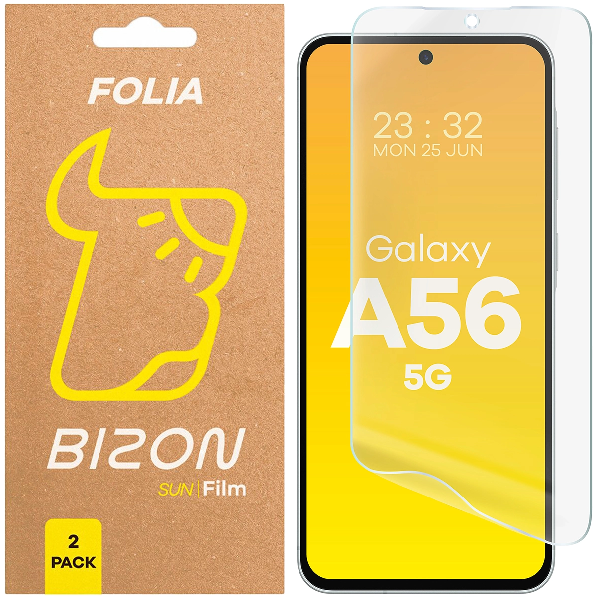 Folia ochronna Bizon matowa Film Sun do Galaxy A56 5G 2 sztuki