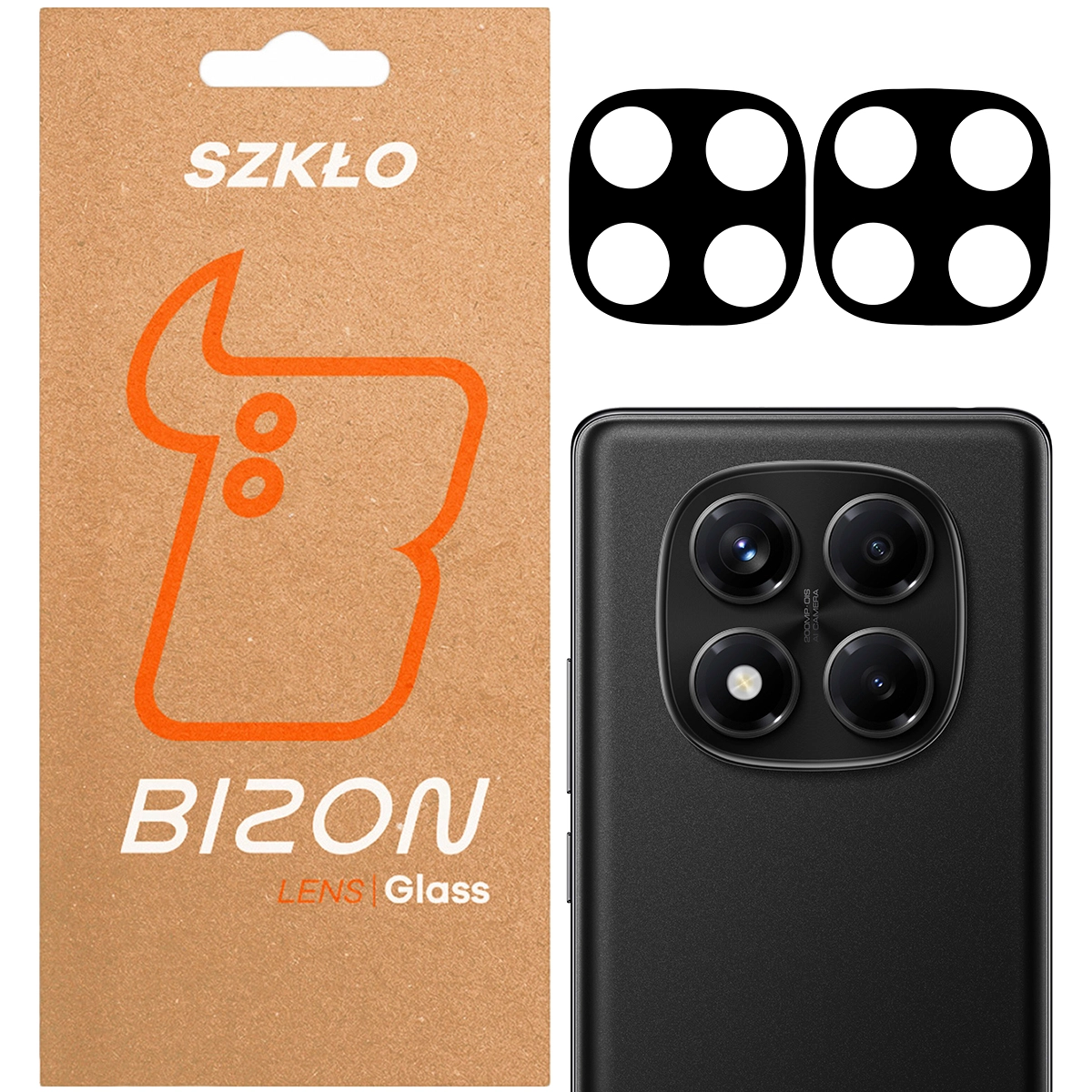 Szkło ochronne Bizon na aparat Silk Lens do Xiaomi Redmi Note 14 Pro 5G / Poco X7 2 sztuki