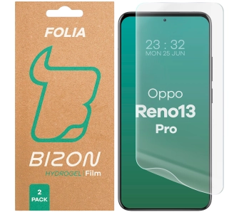 Folia hydrożelowa Bizon na ekran Hydrogel Front do Oppo Reno13 Pro 2 sztuki