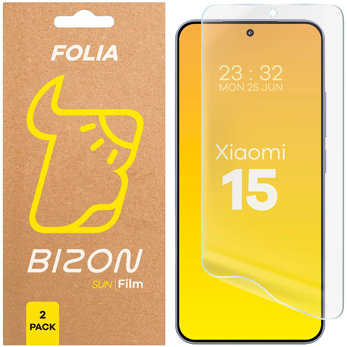 Folia ochronna Bizon matowa Film Sun do Xiaomi 15 2 sztuki