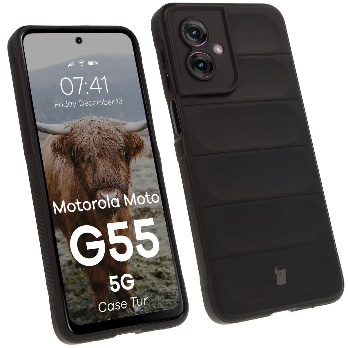 Etui Bizon Tur do Motorola Moto G55 5G Czarny