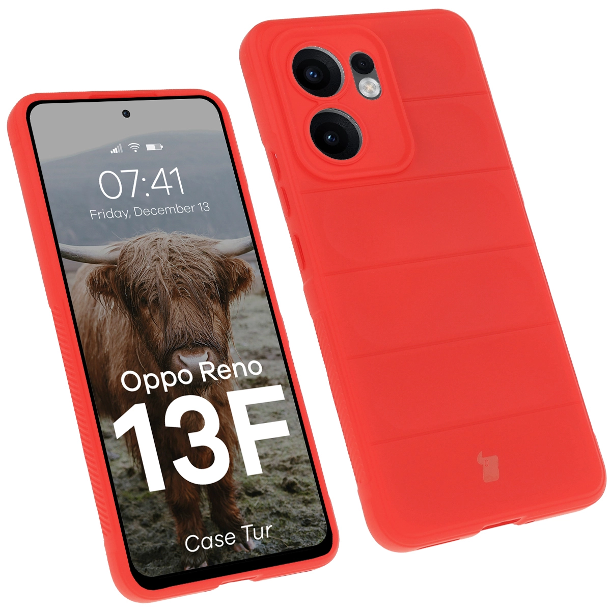 Etui Bizon Tur do Oppo Reno13 F Czerwony