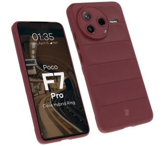 Etui Bizon Tur do Xiaomi Poco F7 Pro Burgundowy
