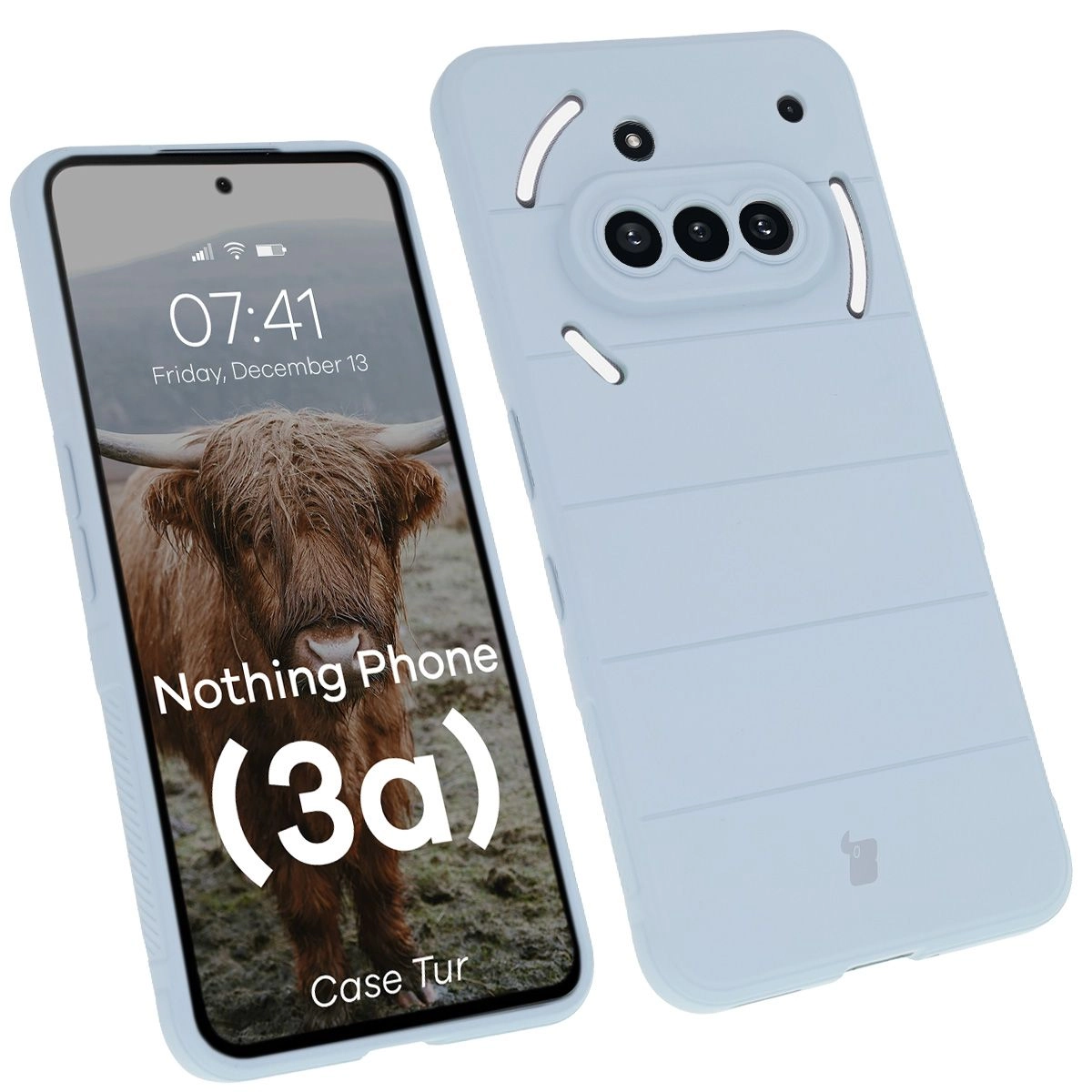 Etui Bizon Tur do Nothing Phone 3a Jasnoniebieski