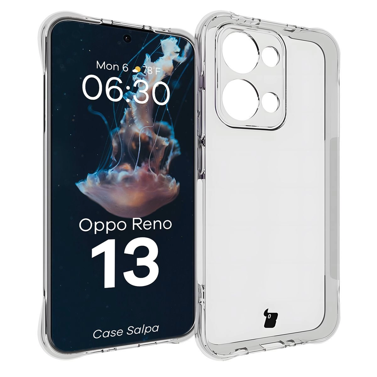 Etui Bizon Salpa do Oppo Reno13 Przezroczysty