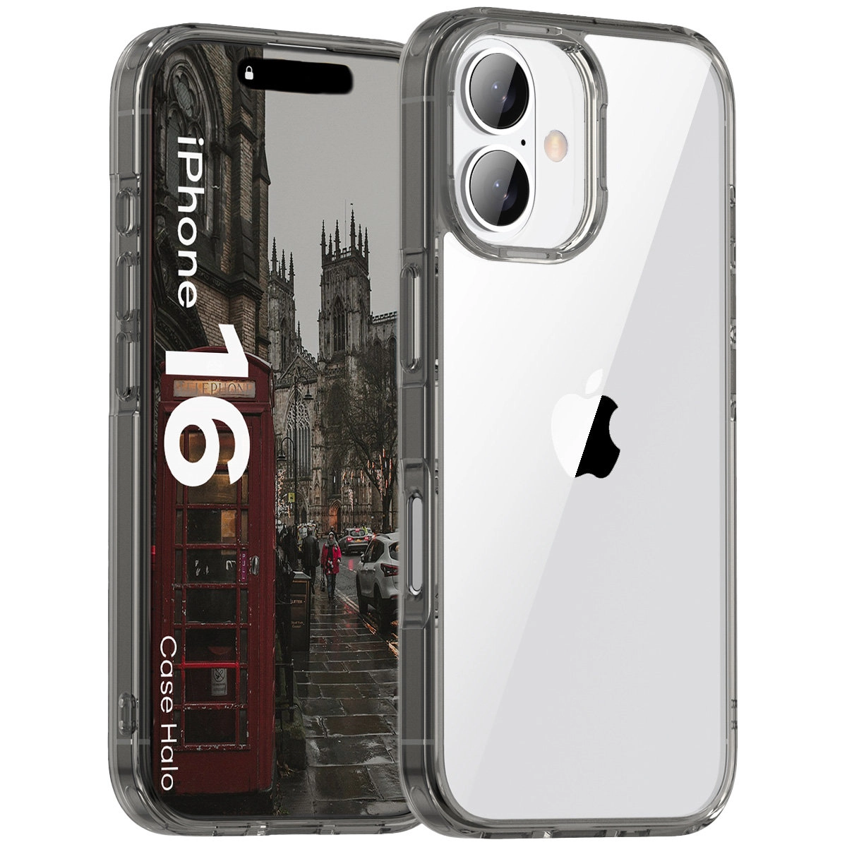 Etui Bizon Halo do iPhone 16 Czarny