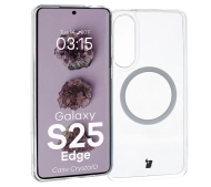 Bizon CrystalO z MagSafe do Galaxy S25 Edge Przezroczysty