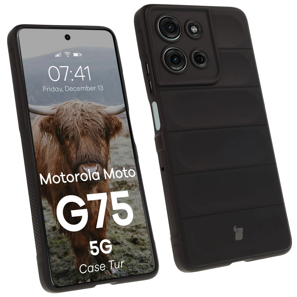 Etui Bizon Tur do Motorola Moto G75 5G Czarny