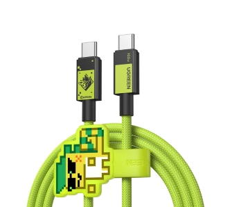 Kabel UGREEN L512 USB-C do USB-C Genshin Impact Series 100W 5A 1m Zielony