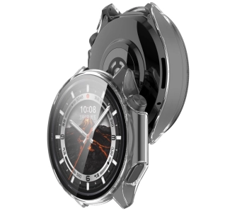 Nakładka na tarczę Bizon ze szkłem do OnePlus Watch 3 / Oppo Watch X2 przezroczysty