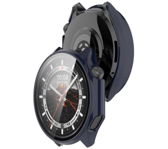 Nakładka na tarczę Bizon ze szkłem do OnePlus Watch 3 / Oppo Watch X2 niebieski