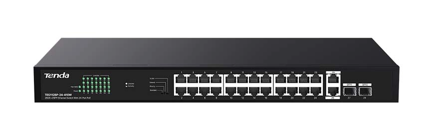 Switch Tenda TEG1128P-24-410W Czarny