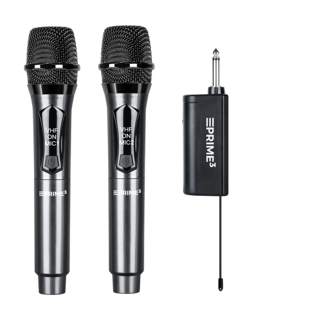 Mikrofon Prime3 AWM22DB Bezprzewodowy VHF Karaoke 2szt. Czarny