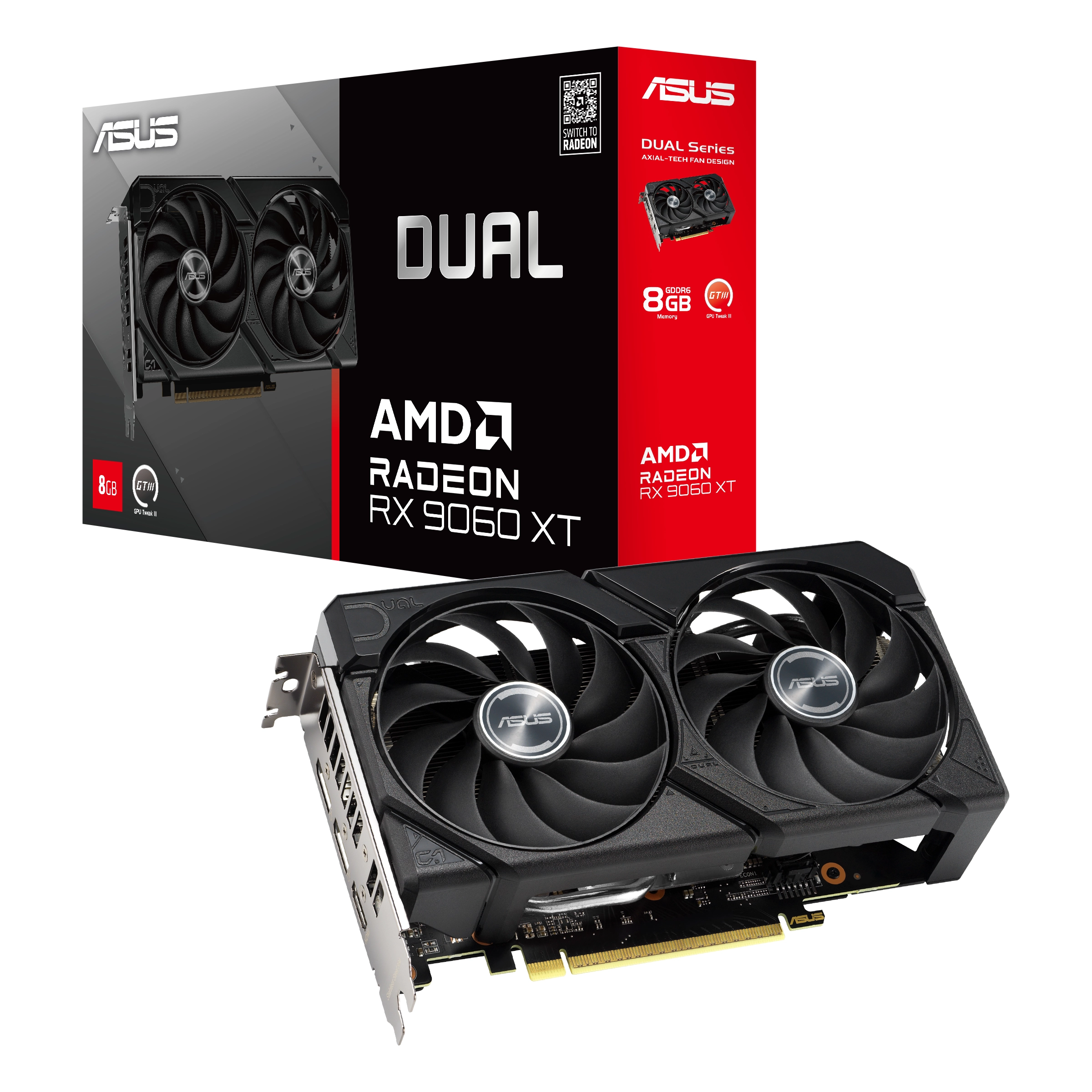 Karta graficzna ASUS Dual Radeon RX 9060 XT 8GB GDDR6 128bit FSR