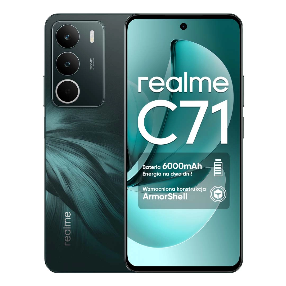 Smartfon realme C71 8/256GB Funkcje AI 6,67" 120Hz 50Mpix Zielony