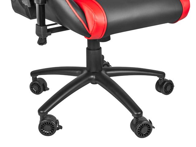 Fotel Genesis Nitro 880 - gamingowy - czarno-czerwony - skóra ECO - do 150kg