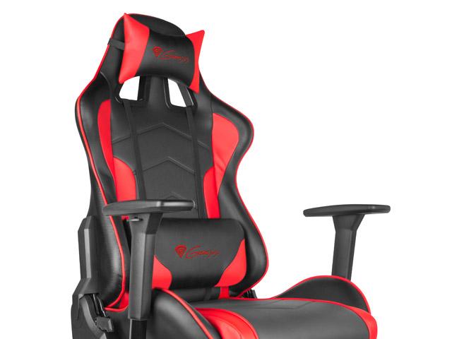 Fotel Genesis Nitro 880 - gamingowy - czarno-czerwony - skóra ECO - do 150kg