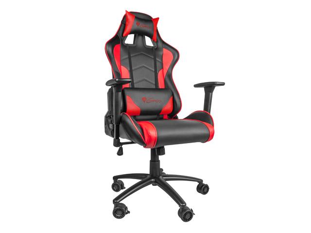Fotel Genesis Nitro 880 - gamingowy - czarno-czerwony - skóra ECO - do 150kg