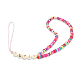 Zawieszka do telefonu Guess Heishi Beads Różowy