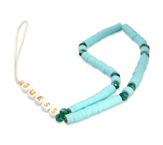 Zawieszka do telefonu Guess Heishi Beads Niebieski