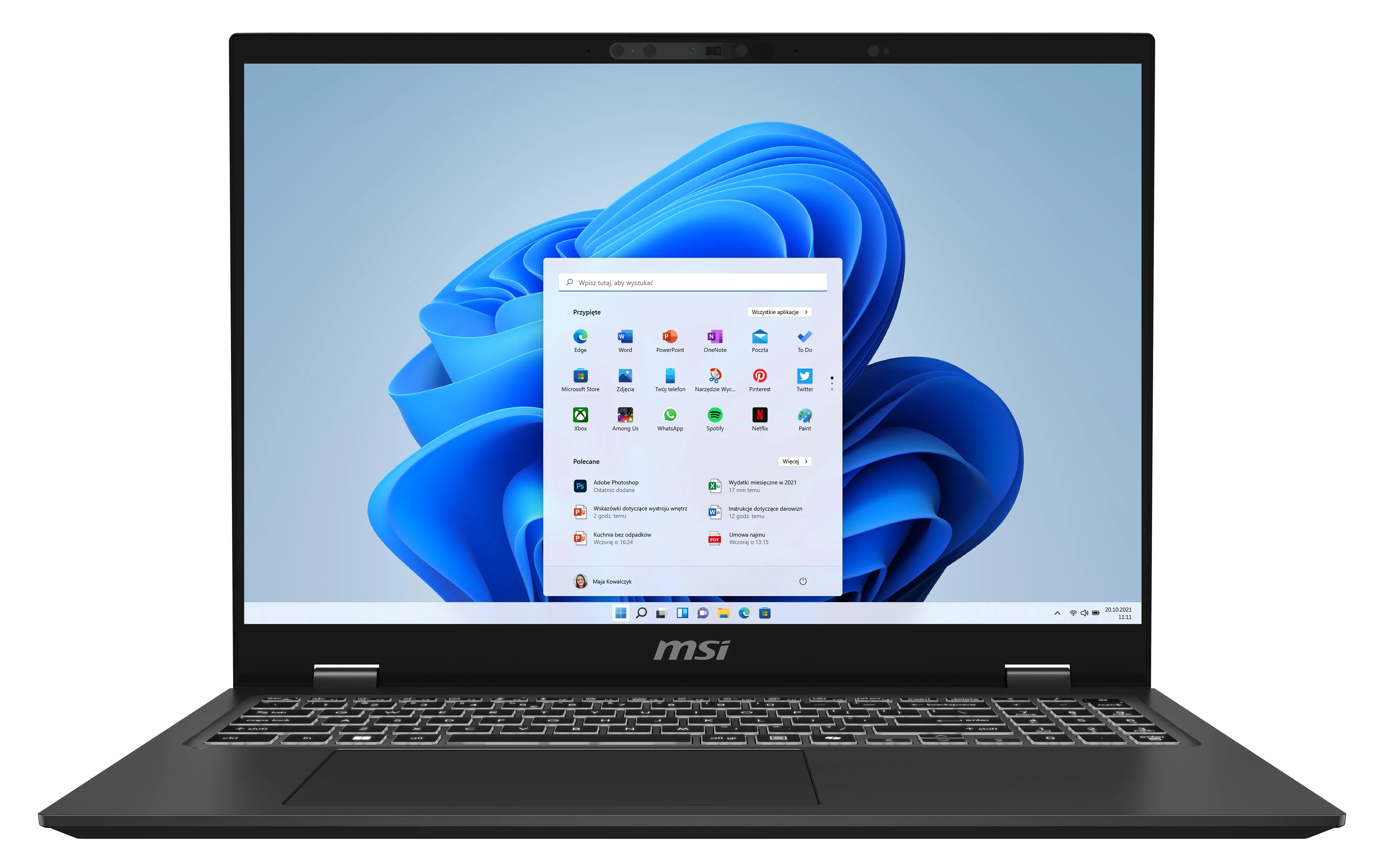 MSI Prestige 16 AI Evo B2HMG-088PL OLED 16" Ultra 9 285H 32GB RAM 1TB Dysk SSD Win11 Pro Szary Funkcje AI