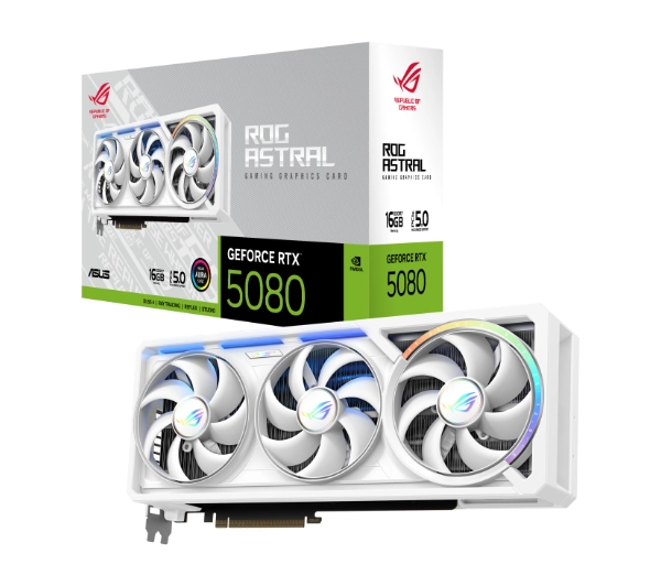 Karta graficzna ASUS ROG Astral GeForce RTX 5080 White Edition 16GB GDDR7 256bit DLSS 4