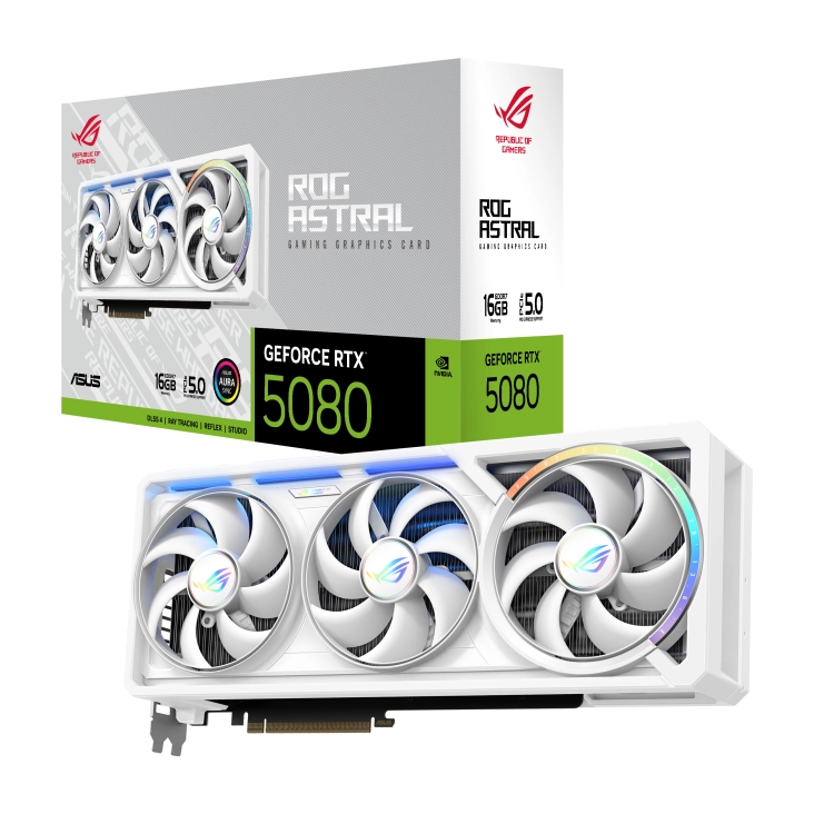 Karta graficzna ASUS ROG Astral GeForce RTX 5080 White Edition 16GB GDDR7 256bit DLSS 4